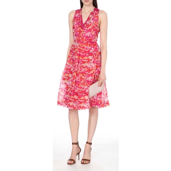 WHISTLES Silk Organza Fit and Flare Tea Dress $325 - Picture 3 of 8